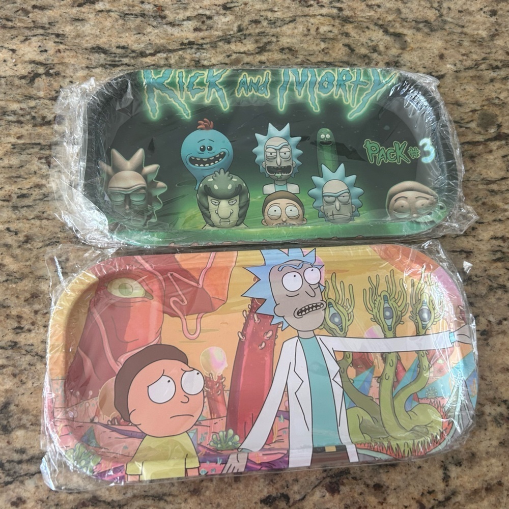 NEW (2) New Sealed Premium Metal Rolling Trays 4x8
